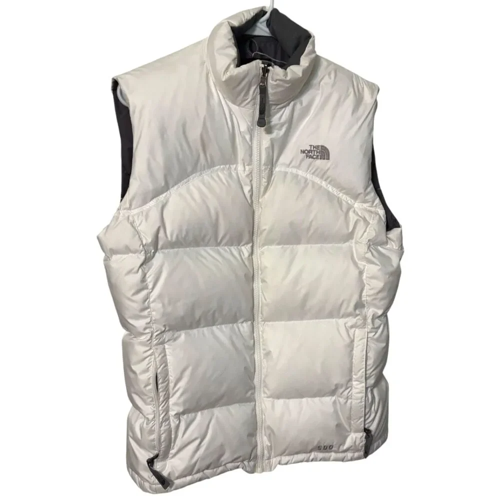 The North Face 550 Down Puffer Vest White Girls XL Youth Goose Down
